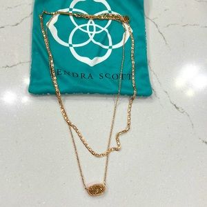 Kendra Scott Elisa rose gold necklace